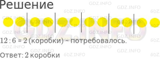 Решение 1: Страница 59 №2, Часть 2 — ГДЗ по Математике 2 класс: Моро М.И. | Сделай к задаче схематический рисунок. Реши ее. В коробки разложили 12 чашек, по 6 чашек в каждую. Сколько коробок потребовалось?