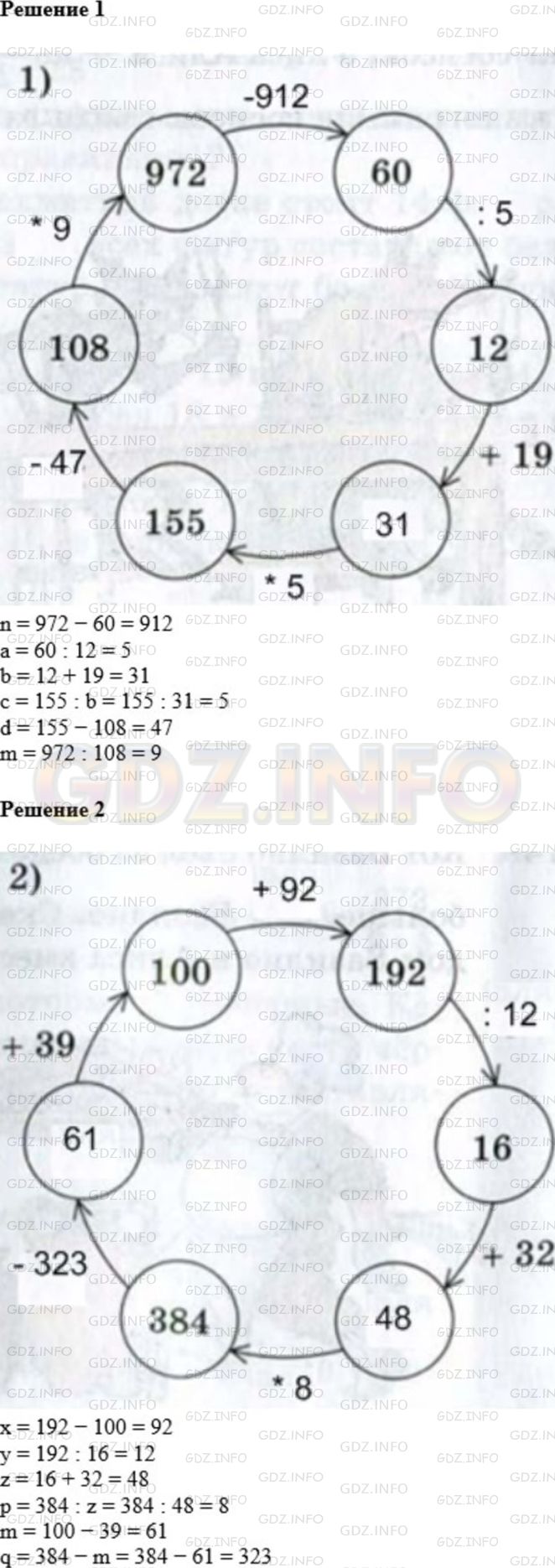 Решение 1: Номер №755 — ГДЗ по Математике 5 класс: Мерзляк А.Г. | Найдите числа, которых не хватает в цепочке вычислений: