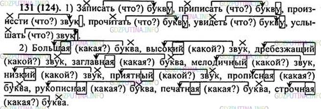Решение 1: Номер №131 — ГДЗ по Русскому языку 5 класс: Ладыженская Т.А. | Из данных ниже слов выберите те, которые могут быть связаны по смыслу со словами буква и звук. Составьте словосочетания. Запишите их. Обозначьте в словосочетаниях главное и зависимое слово.<br />Записать, приписать, произнести, прочитать, увидеть, услышать.<br />Большой, высокий, дребезжащий, заглавный, мелодичный, низкий, приятный, прописной, рукописный, печатный, строчной.
