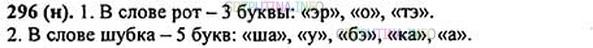 Решение 1: Номер №296 — ГДЗ по Русскому языку 5 класс: Ладыженская Т.А. | Определите, какие ошибки допустил ученик в ответе.<br />В слове рот — 3 буквы: «рэ», «о», «тэ».<br />В слове шубка — 5 букв: «шэ», «у», «бэ», «ка», «а».