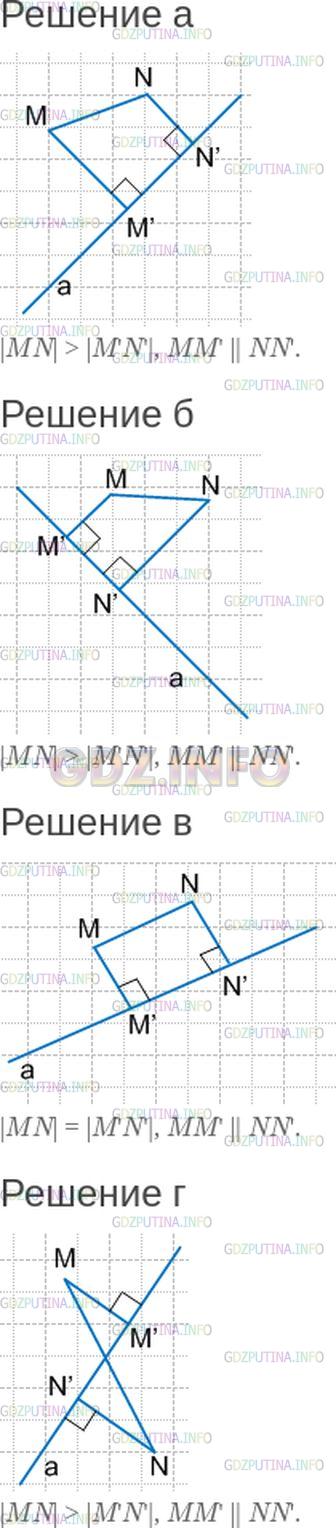 Решение 1: Номер №151 — ГДЗ по Математике 6 класс: Зубарева, Мордкович | Проведите прямую a и отметьте точки M и N вне ее (рис. 41). Опустите из этих точек перпендикуляры MM_1 и NN_1 на прямую a.<br />Измерьте расстояние между точками M и N и между основаниями перпендикуляров − точками M_1 и N_1. Сравните полученные результаты.<br />Охарактеризуйте взаимное расположение прямых MM_1 и NN_1.