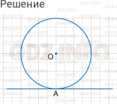 Решение 1: Номер №409 — ГДЗ по Математике 6 класс: Дорофеев Г.В. | Начертите произвольную окружность и отметьте на ней точку A. Постройте касательную к окружности в точке A.