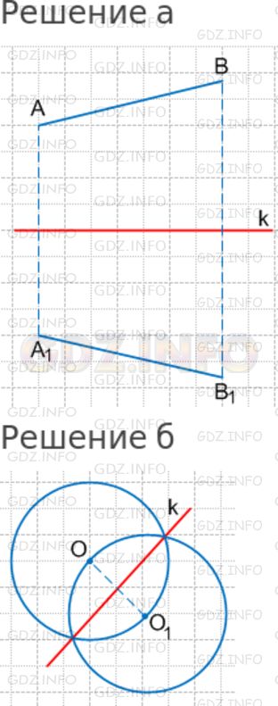 Решение 1: Чему вы научились №4, Глава 7 — ГДЗ по Математике 6 класс: Дорофеев Г.В. | Начертите с помощью чертежных инструментов фигуру, симметричную данной фигуре относительно прямой k.