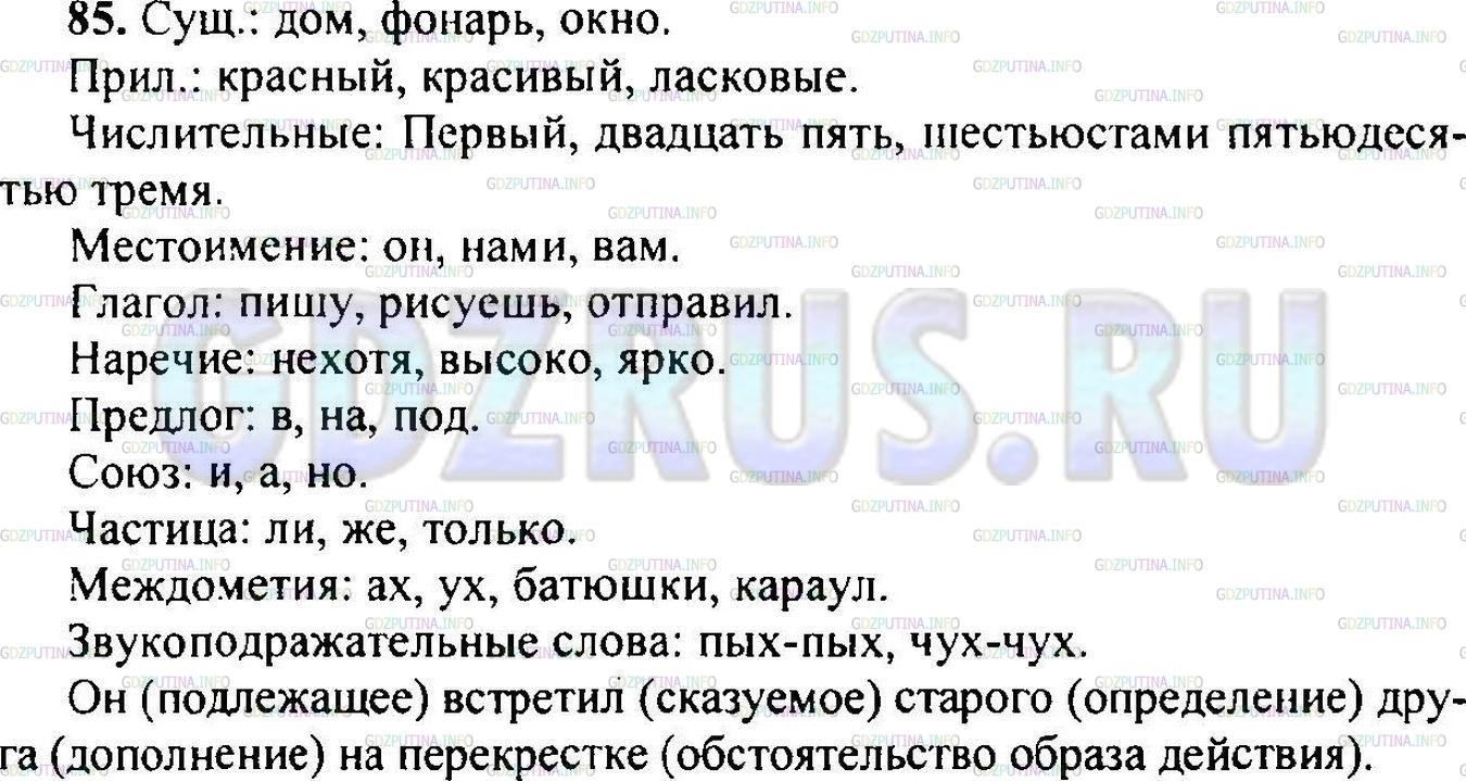 Решение 1: Упражнение №89 — ГДЗ по Русскому языку 6 класс: Разумовская М.М. |