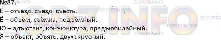 Решение 1: Упражнение №87 — ГДЗ по Русскому языку 7 класс: Разумовская М.М. | 