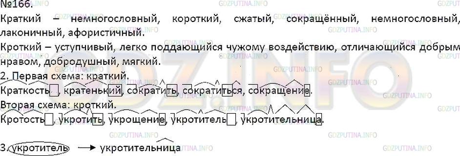 Решение 1: Упражнение №166 — ГДЗ по Русскому языку 7 класс: Разумовская М.М. | 