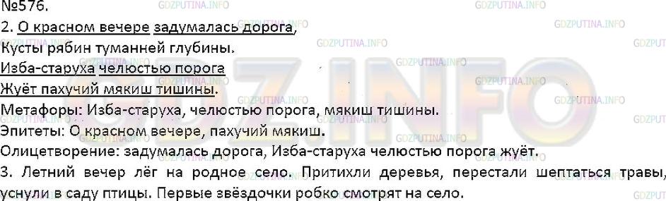 Решение 1: Упражнение №576 — ГДЗ по Русскому языку 7 класс: Разумовская М.М. | 