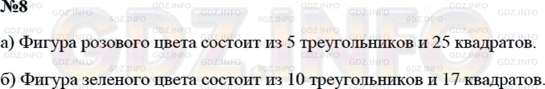 Решение 2: Страница 15 №8, Часть 2 — ГДЗ по Математике 3 класс: Дорофеев Г.В. | Вычисли, из скольких квадратов (1) состоит каждая из нарисованных фигур. Сколько