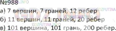 Решение 2: Номер №988 — ГДЗ по Математике 5 класс: Дорофеев Г.В. | 