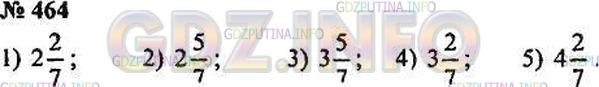 Решение 2: Номер №464 — ГДЗ по Математике 5 класс: Зубарева, Мордкович | 1) Вычислите (в случае затруднений воспользуйтесь рисунком 81).<br />а) 2 + 2/7;
