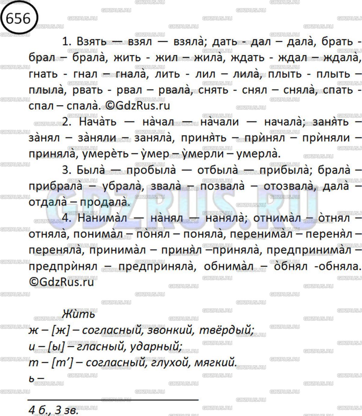 Решение 2: Номер №656 — ГДЗ по Русскому языку 5 класс: Ладыженская Т.А. | Образуйте (устно) глаголы и их формы по образцу. Правильно произносите эти глаго