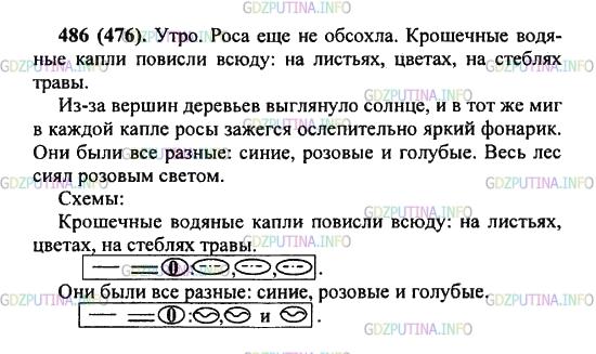 Решение 2: Упражнение №486 — ГДЗ по Русскому языку 5 класс: Разумовская М.М. | Спишите, вставляя пропущенные буквы и расставляя недостающие знаки препинания. С
