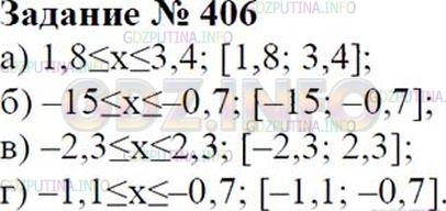 Решение 2: Номер №406 — ГДЗ по Математике 6 класс: Зубарева, Мордкович | На рисунке 70 представлена геометрическая модель отрезка. Составьте его аналитич