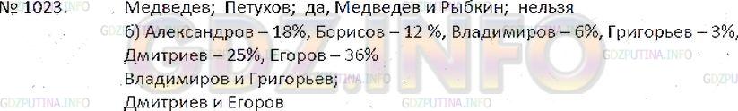 Решение 2: Номер №1023 — ГДЗ по Математике 6 класс: Зубарева, Мордкович |