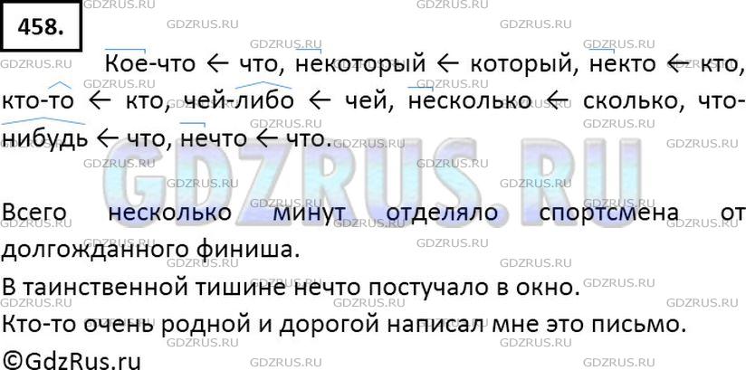 Решение 2: Номер №458 — ГДЗ по Русскому языку 6 класс: Ладыженская Т.А. | Как образованы данные слова? • Составьте 2-3 распространённых предложения с неоп