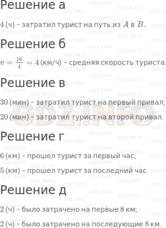 Решение 2: Номер задания №350 — ГДЗ по Алгебре 7 класс: Макарычев Ю.Н. | Турист вышел с турбазы А в направлении железнодорожной станции В. На рисунке 53 