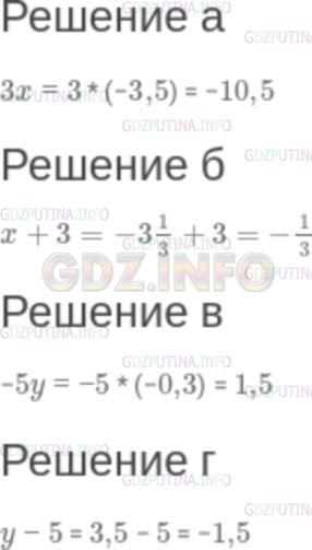 Решение 2: Задание №1.19 — ГДЗ по Алгебре 7 класс: Мордкович А.Г. | Найдите значение выражения:<br />а) 3х, если х + -3,5;<br />б) х + 3, если х = -