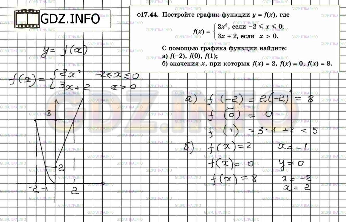Решение 2: Задание №17.44 — ГДЗ по Алгебре 8 класс: Мордкович А.Г. | 