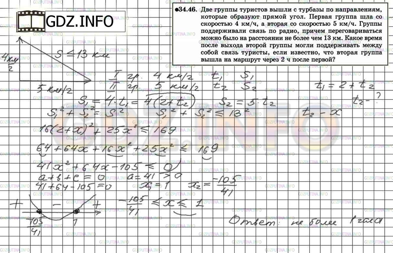 Решение 2: Задание №34.46 — ГДЗ по Алгебре 8 класс: Мордкович А.Г. | 