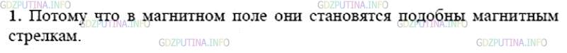 Решение 2: Вопрос №1, Параграф 58 — ГДЗ по Физике 8 класс: Пёрышкин А.В. | Почему для изучения магнитного поля можно использовать железные опилки?