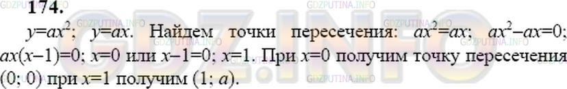 Решение 2: Номер задания №232 — ГДЗ по Алгебре 9 класс: Макарычев Ю.Н. | Докажите, что графики функций у = ахˆ2 и у = ах, где а ≠ 0, пересекаются в точке