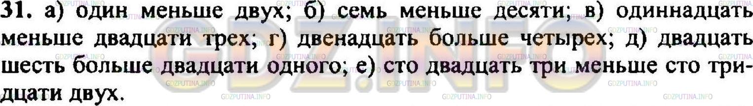 Решение 3: Номер №31 — ГДЗ по Математике 5 класс: Никольский С.М. | Прочитайте неравенство:<br />а) 1 < 2;<br />б) 7 < 10;<br />в) 11 < 23;