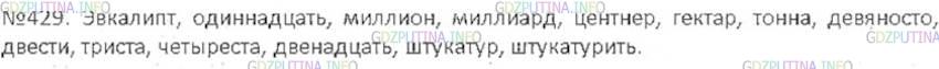 Решение 3: Номер №429 — ГДЗ по Русскому языку 6 класс: Ладыженская Т.А. | Диктант из слов с непроверяемыми орфограммами, правописание которых изучалось в
