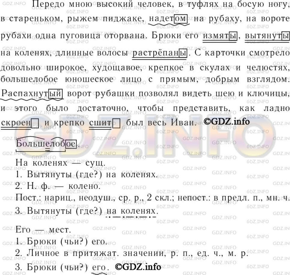 Решение 3: Номер №104 — ГДЗ по Русскому языку 7 класс: Ладыженская Т.А. | Спишите, расставляя и объясняя пропущенные запятые. Подчеркните причастия как чл
