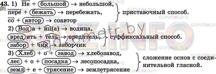 Решение 3: Упражнение №44 — ГДЗ по Русскому языку 7 класс: Разумовская М.М. | 