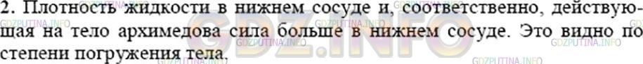 Решение 3: Упражнение 27 №2, Параграф 52 — ГДЗ по Физике 7 класс: Пёрышкин А.В. | На рисунке 157 изображено одно и то же тело, плавающее в двух разных жидкостях. 