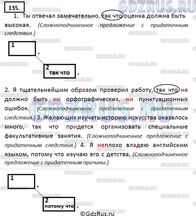 Решение 3: Номер №135 — ГДЗ по Русскому языку 9 класс: Ладыженская Т.А. | Спишите, поставьте недостающие запятые. Определите вид сложноподчинённых предлож