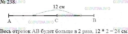 Решение 4: Номер №238 — ГДЗ по Математике 5 класс: Мерзляк А.Г. | На отрезке AB отметили точку C. Расстояние между серединами отрезков AC и AB сос