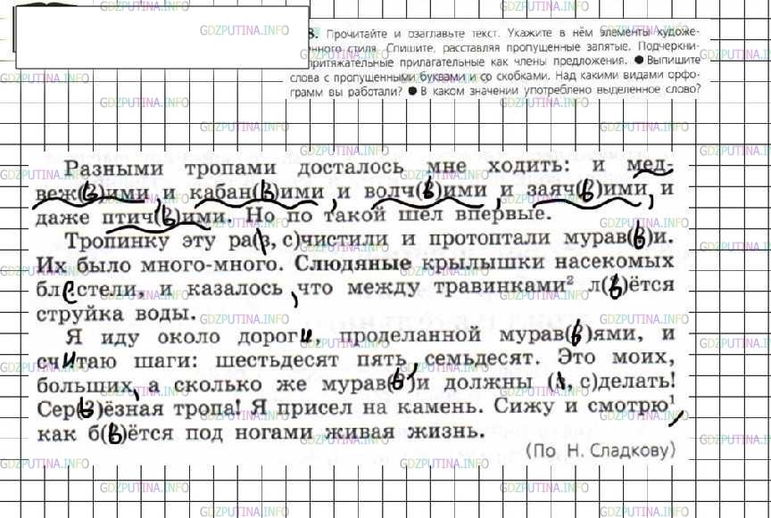 Решение 4: Номер №348 — ГДЗ по Русскому языку 6 класс: Ладыженская Т.А. | Прочитайте и озаглавьте текст. Укажите в нём элементы художественного стиля. Спи