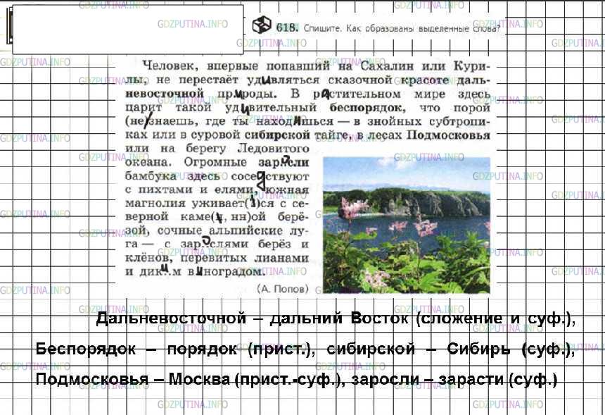 Решение 4: Номер №618 — ГДЗ по Русскому языку 6 класс: Ладыженская Т.А. | Спишите. Как образованы выделенные слова?<br /><br />Человек, впервые попавший н
